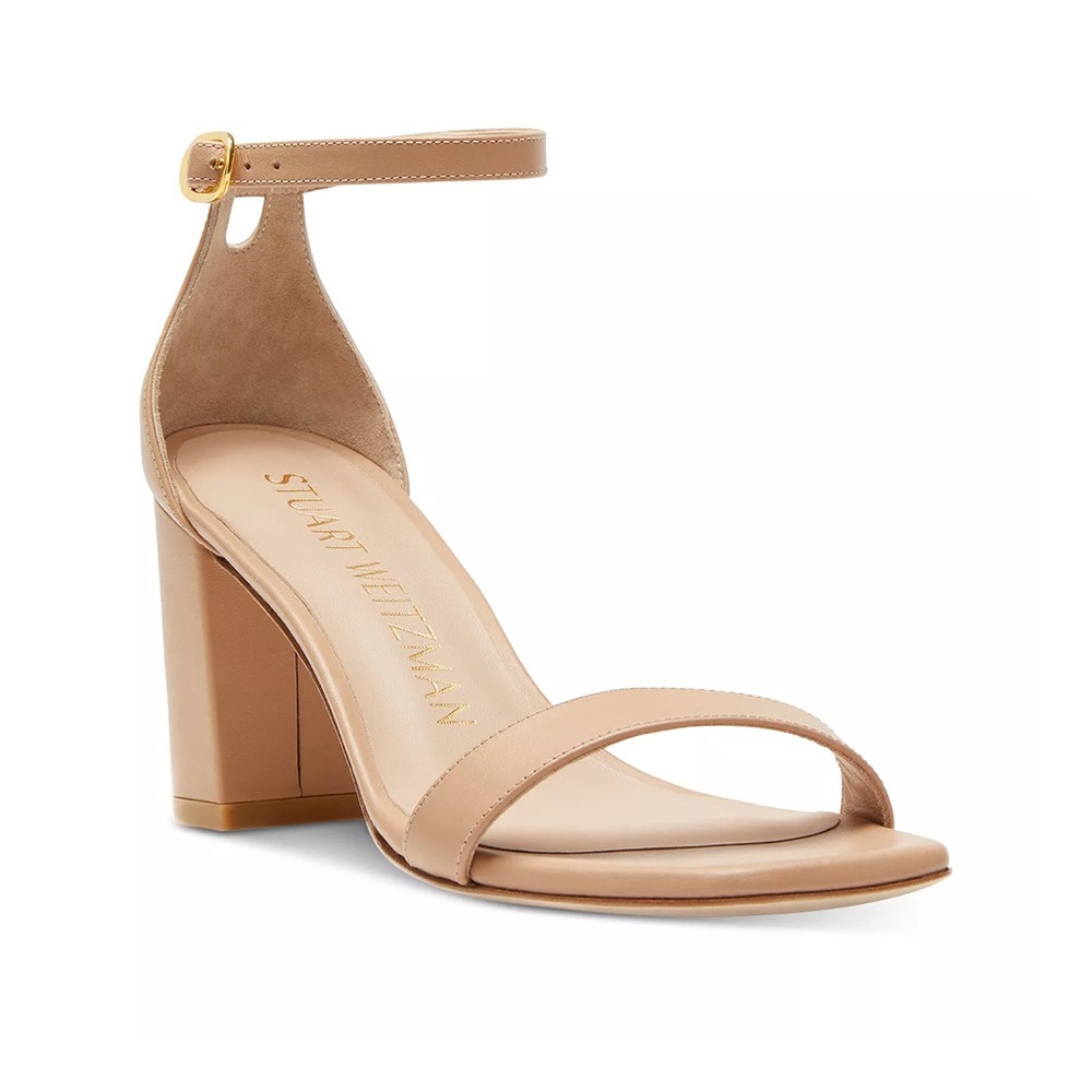 Stuart Weitzman nude ankle strap heels